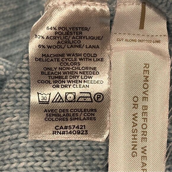 Loft long sleeve knit sweater pale baby blue - Picture 10 of 12